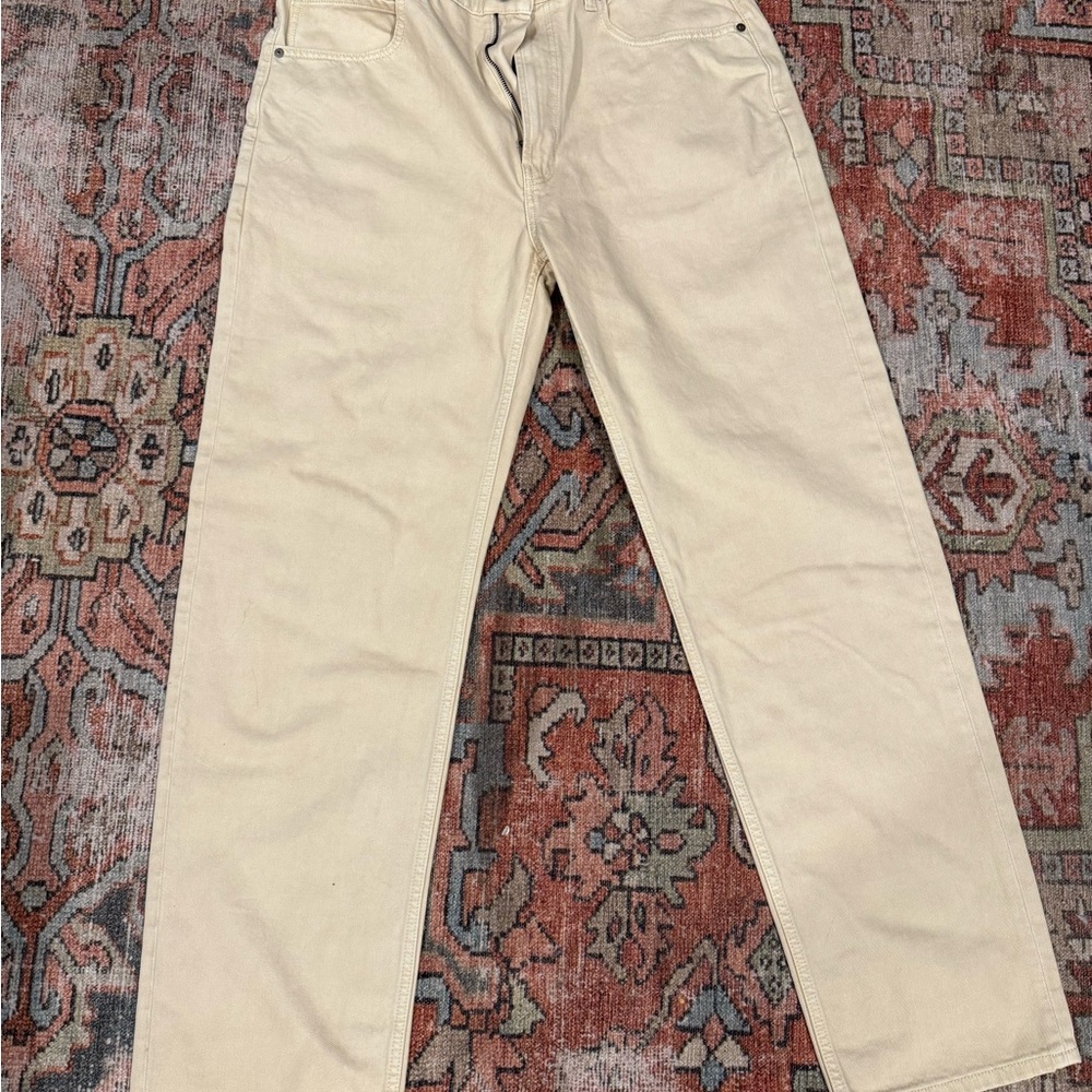 Banana Republic Khaki Straight Fit Trousers
